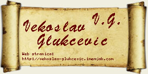 Vekoslav Glukčević vizit kartica